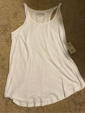NWT Mudd White Racerback Tank Top - Women